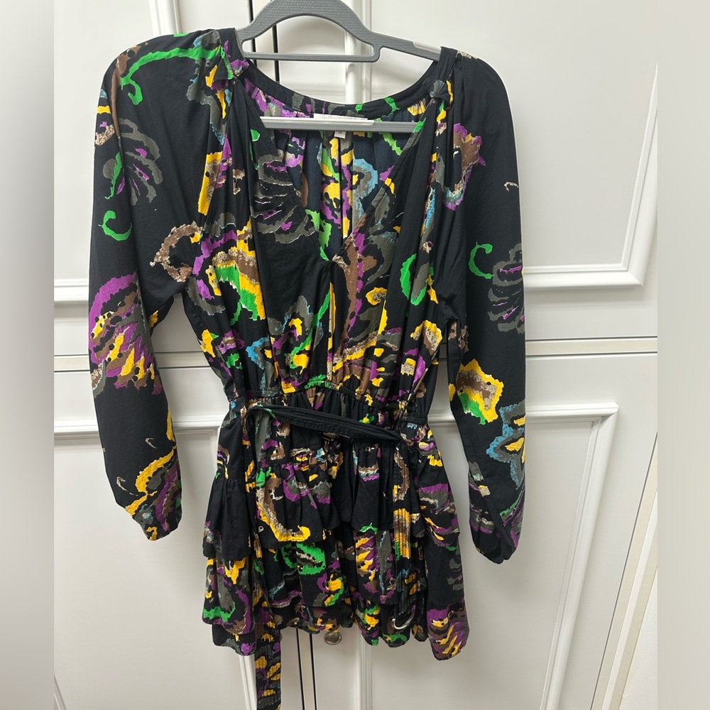 Colorful Abstract Print Mini Dress